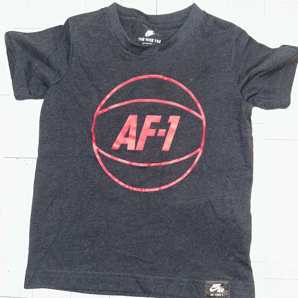 Nike Kids - Black Air Force 1 Tee - Size Small